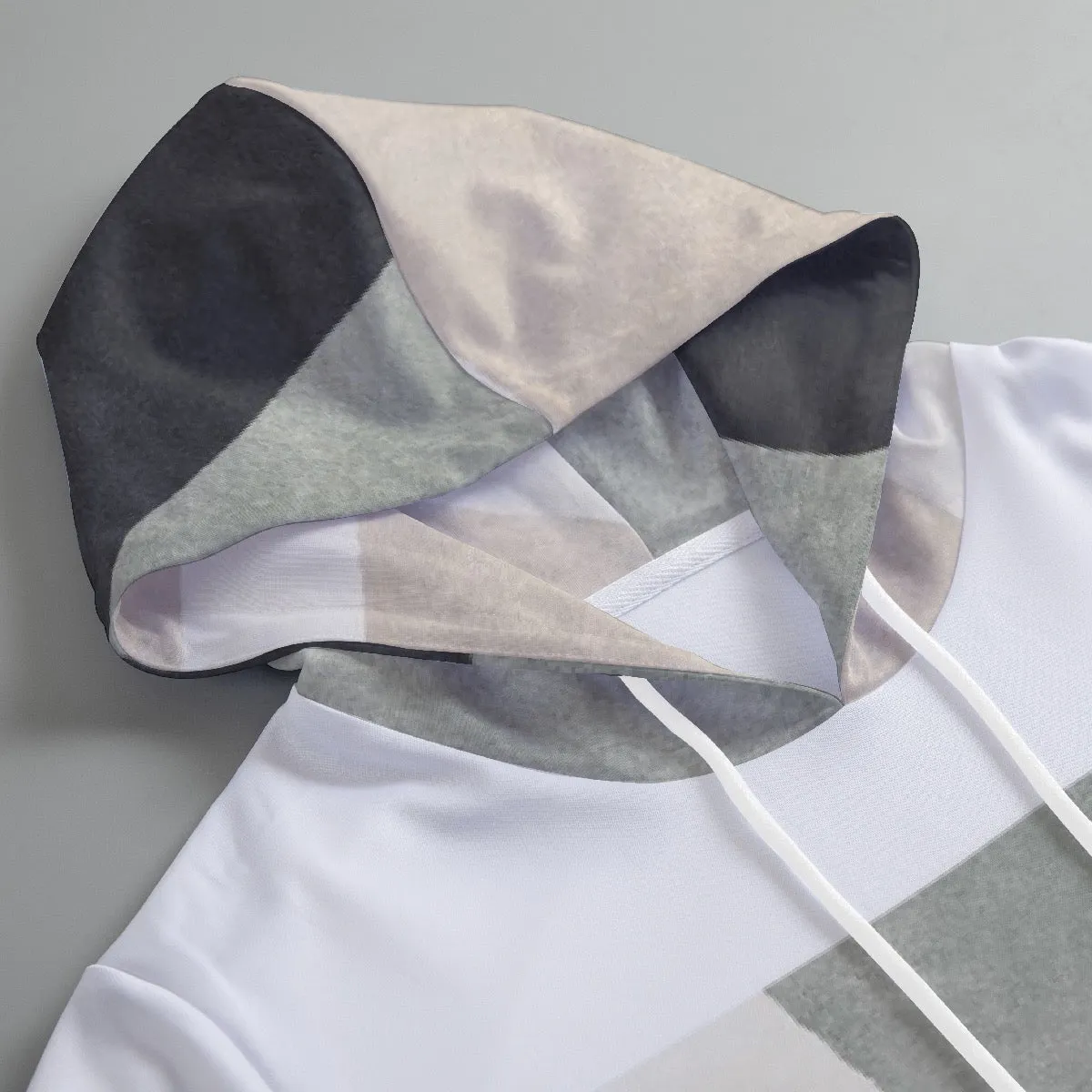 164 All-Over Print Women's Pullover Hoodie With Drawstring olive  of abstract print