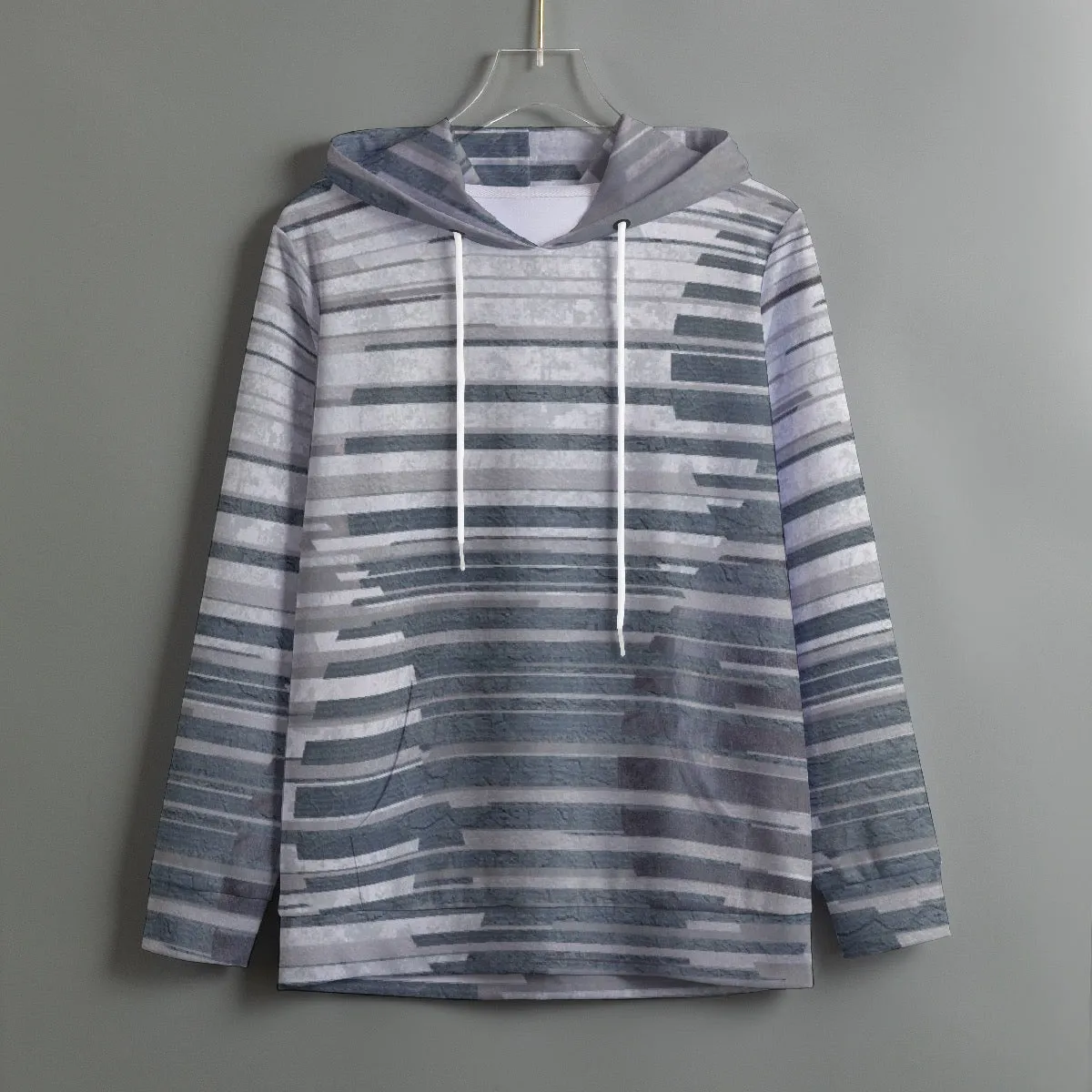 172. All-Over Print Women's Pullover Hoodie With Drawstring silver print