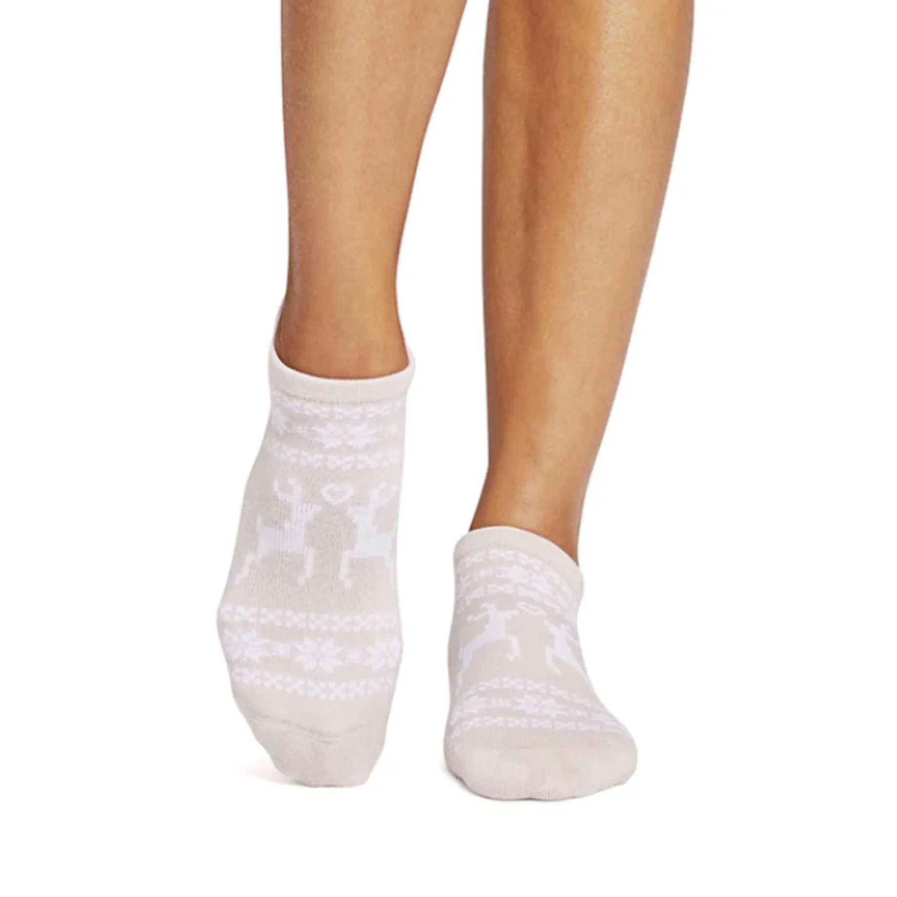 2 Pack Grip Socks - Soft Blush / Fog (Pilates / Barre)