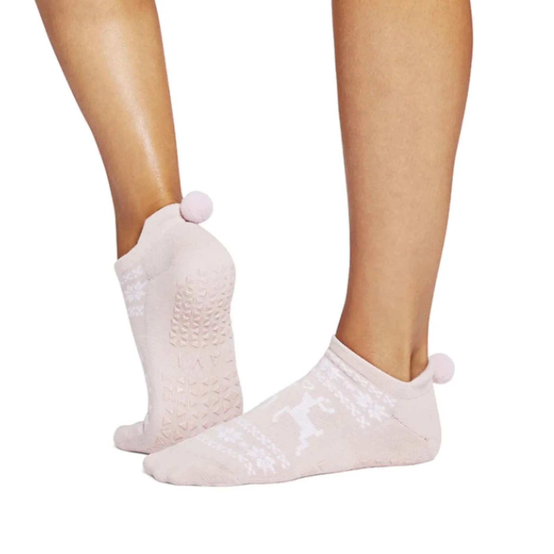 2 Pack Grip Socks - Soft Blush / Fog (Pilates / Barre)