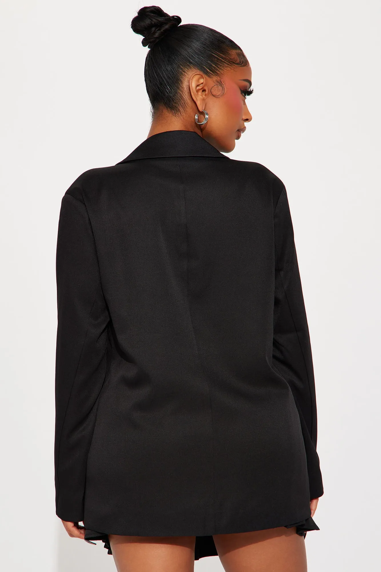 A True Match Pleated Skirt Set - Black