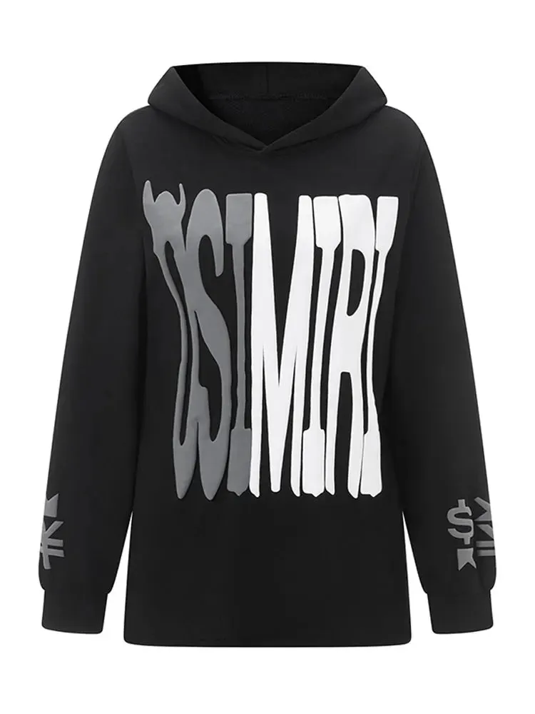 Back To School Joskaa 2024 Fall Fashion  High Street Letter Printed Hoodie For Male Trendy Hip Pop Vintage Hooded Sweatershirt Autumn American Harajuku Pullover Tops