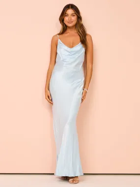 Bec & Bridge Arabella Backless Dress in Dolphin Blue