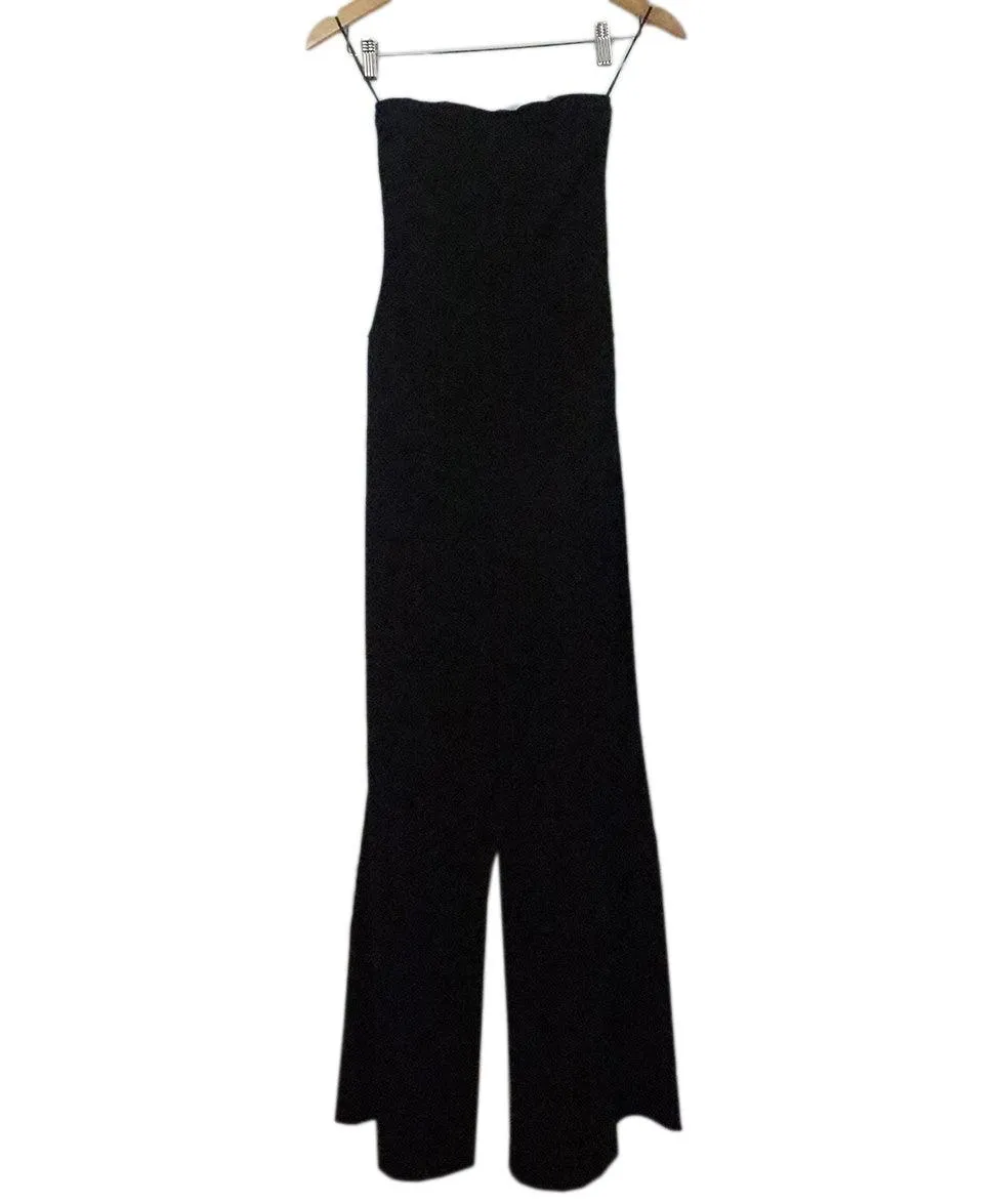 Black Cashmere & Silk Strapless Jumpsuit sz 2