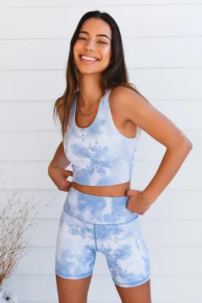 Blue Tie Dye Tawaiis Crop