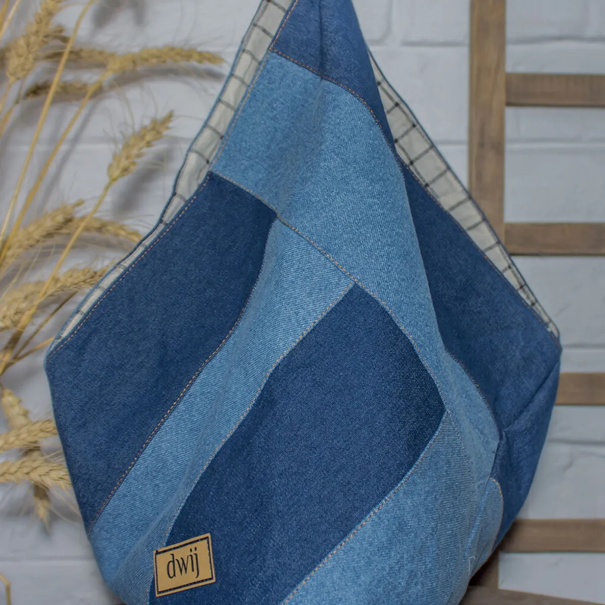 Blue - Upcycled Bento Tote Bags