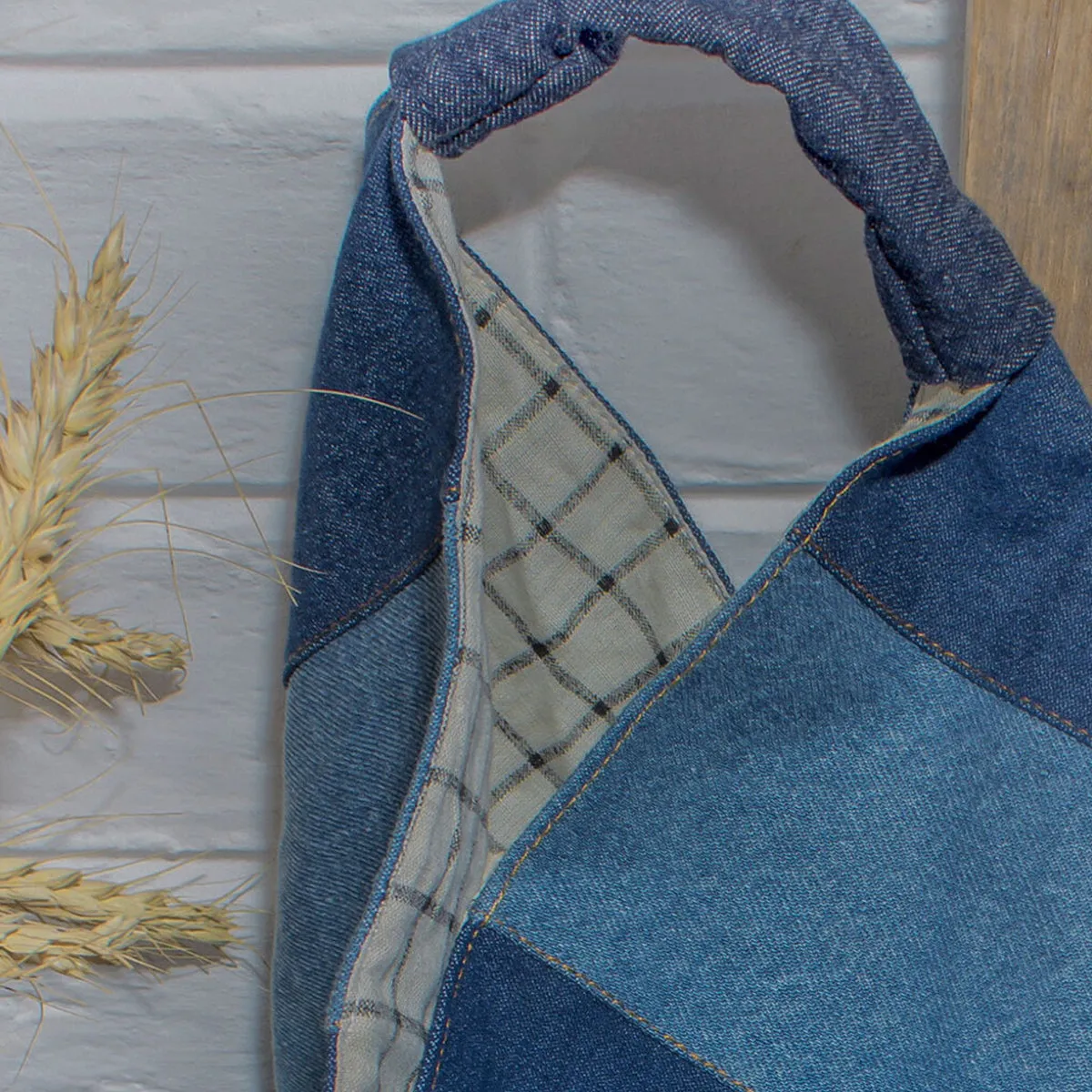 Blue - Upcycled Bento Tote Bags