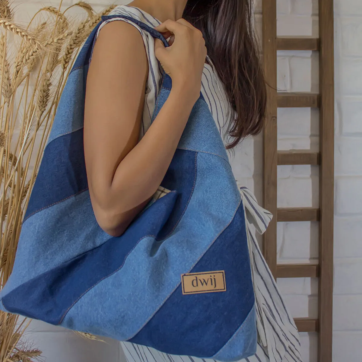 Blue - Upcycled Bento Tote Bags