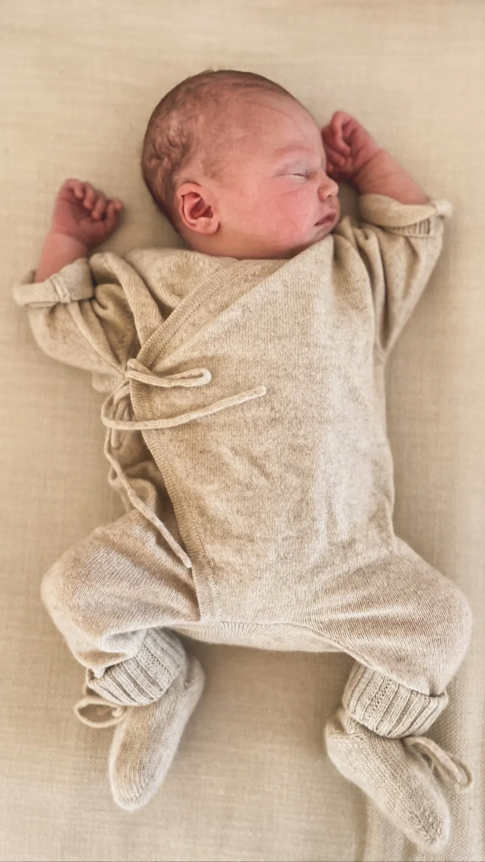 Cashmere Babygrow Apricot