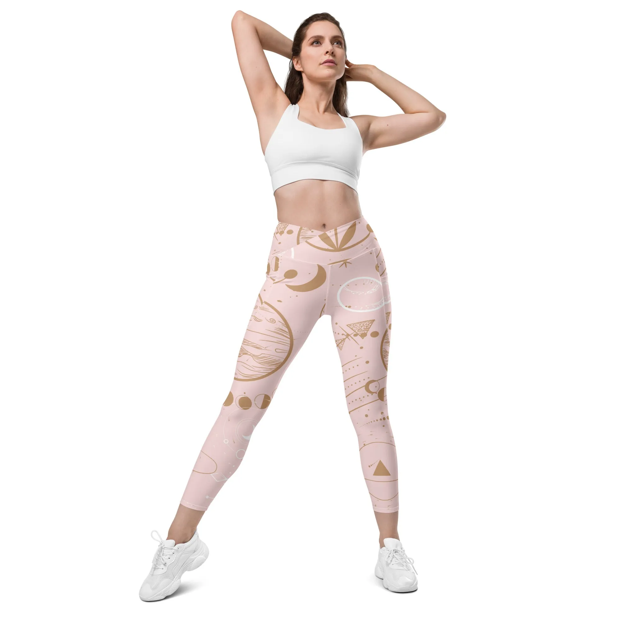 Celestial Print Crossover Leggings, lioness-love