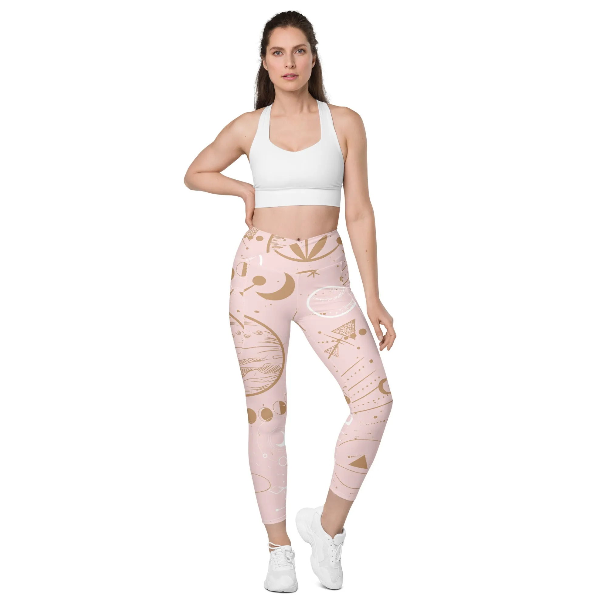 Celestial Print Crossover Leggings, lioness-love