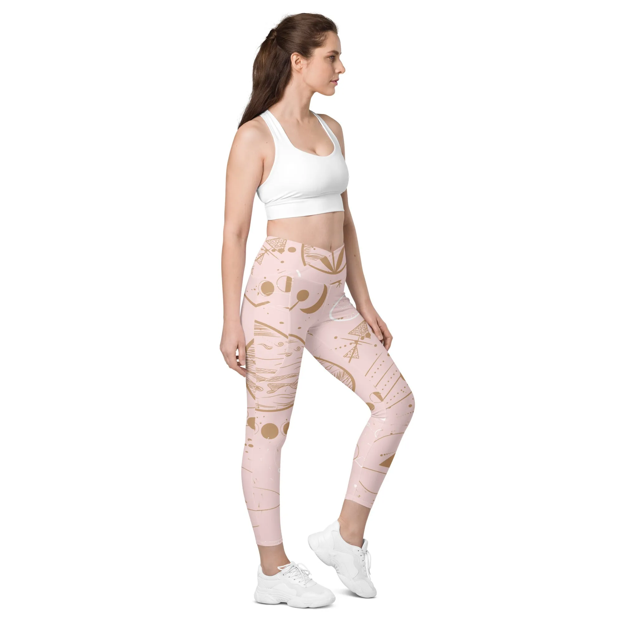 Celestial Print Crossover Leggings, lioness-love