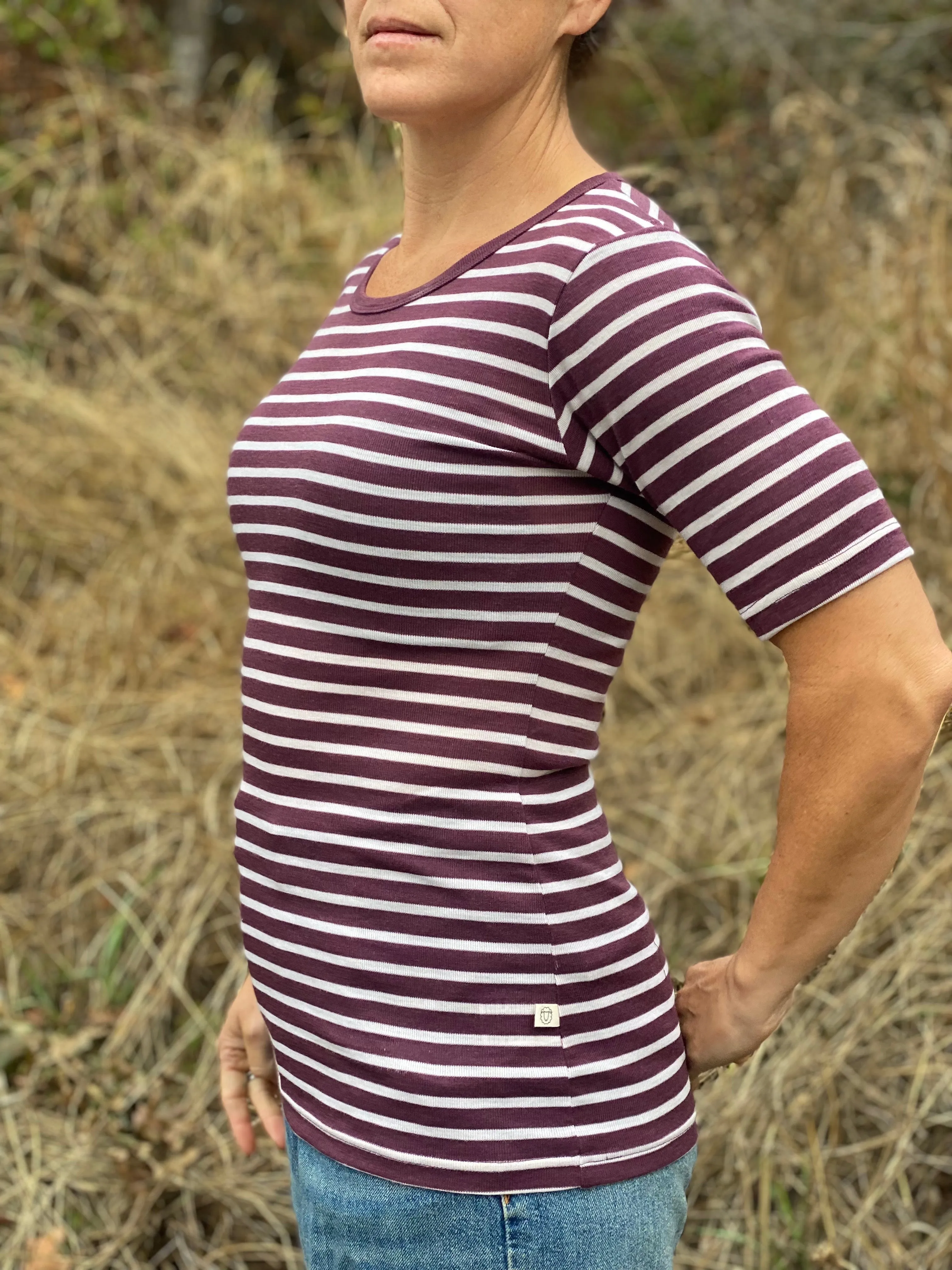 Fitted T-Shirt in Stripes