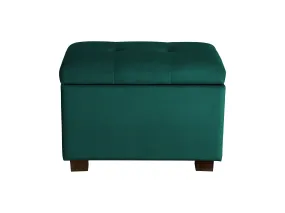 Green Velvet Ottoman with Storage