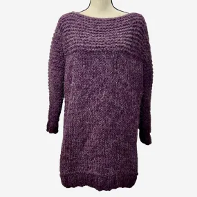Handmade Angora Wool Knit Tunic Sweater Size XL