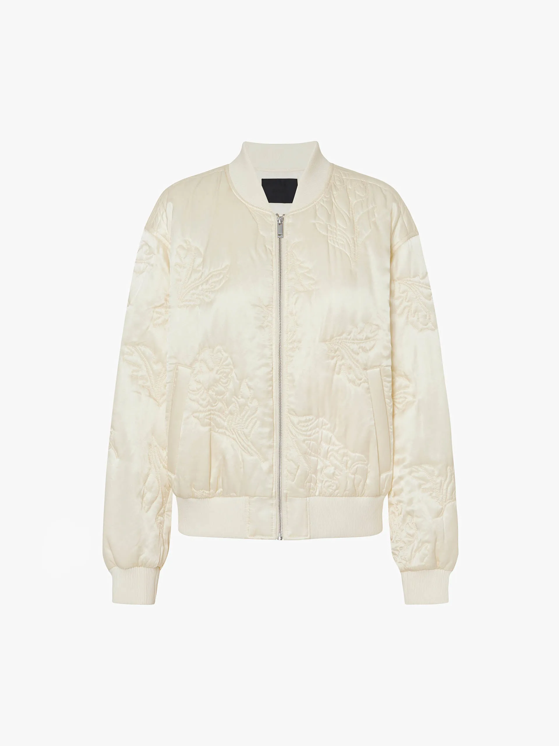 Jacquard Detail Baseball Jacket