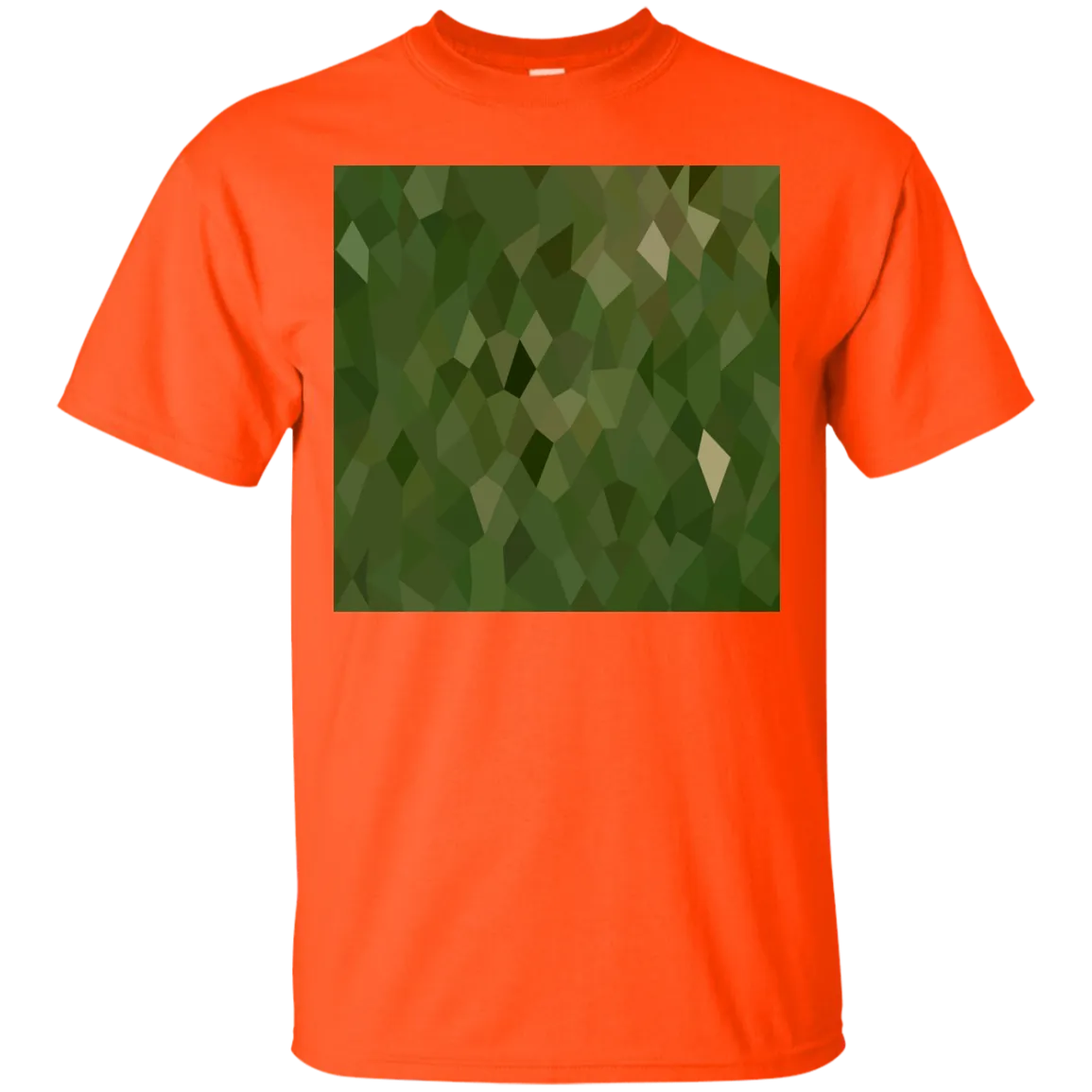 Jungle Green Abstract Low Polygon Background T-Shirt