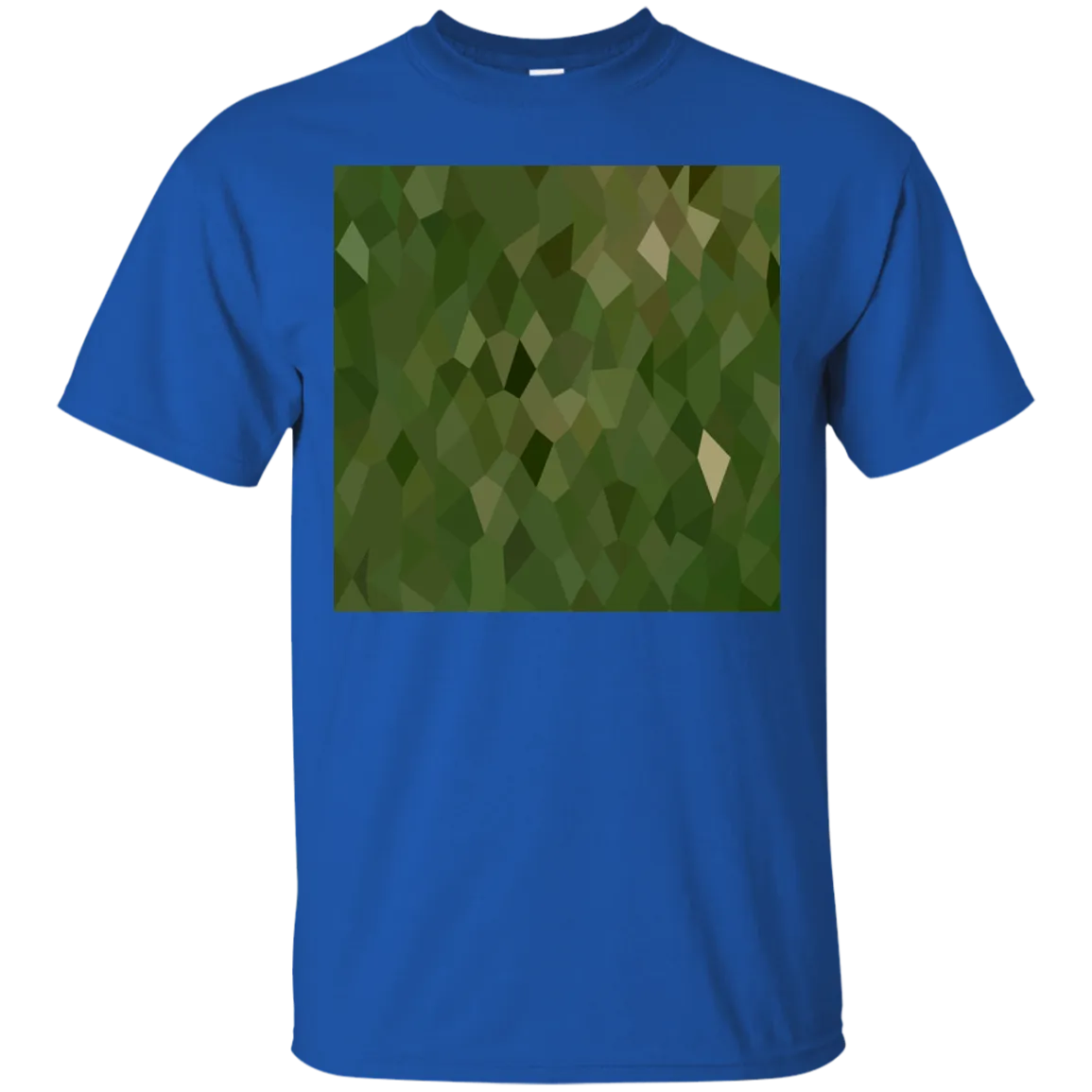 Jungle Green Abstract Low Polygon Background T-Shirt