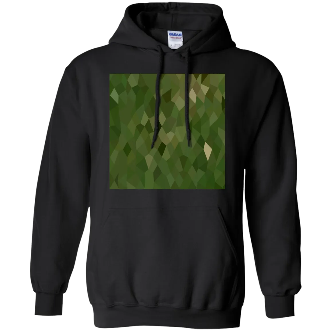 Jungle Green Abstract Low Polygon Background T-Shirt