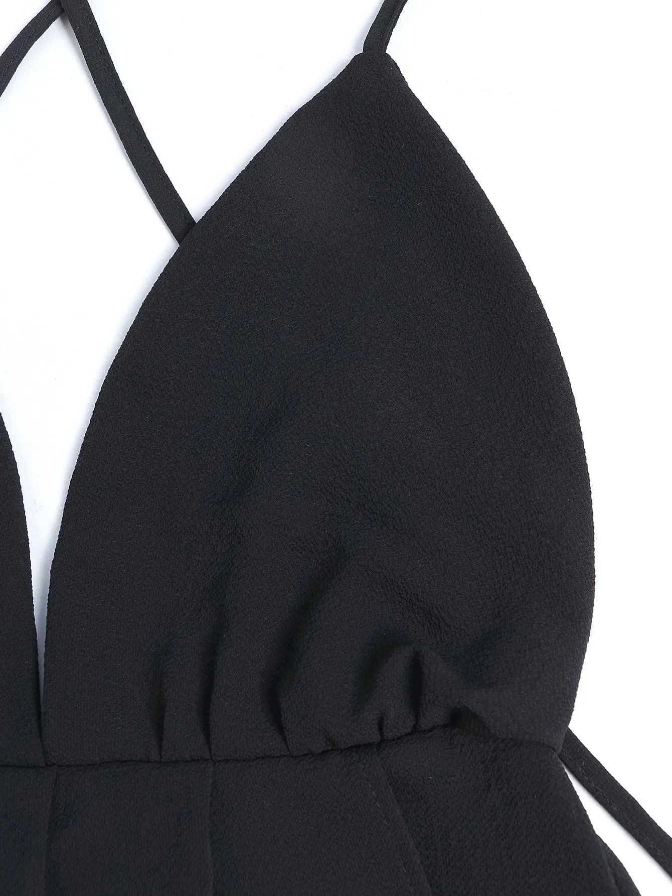 KittenAlarm - Solid Open Back Thigh Split Cami Maxi Beach Dress
