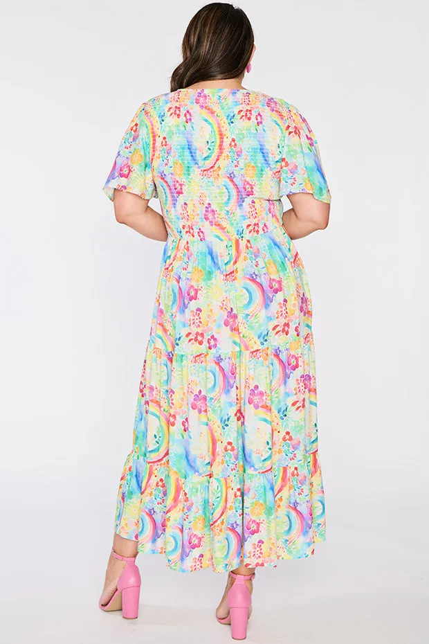 Lynette Rainbow Garden Dress