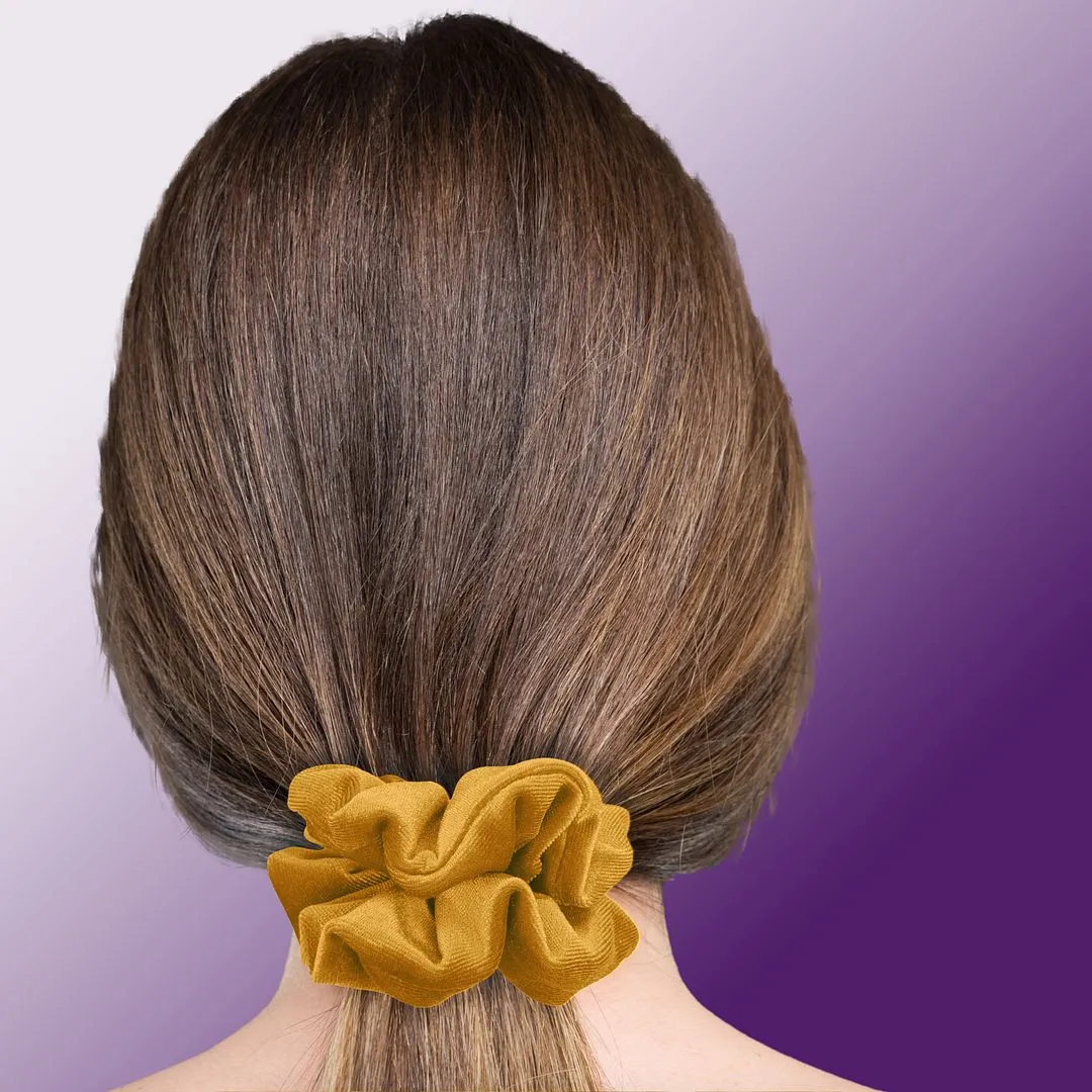 Plush Velvet Scrunchie Available in 3 Sizes Made in the USA Gold
