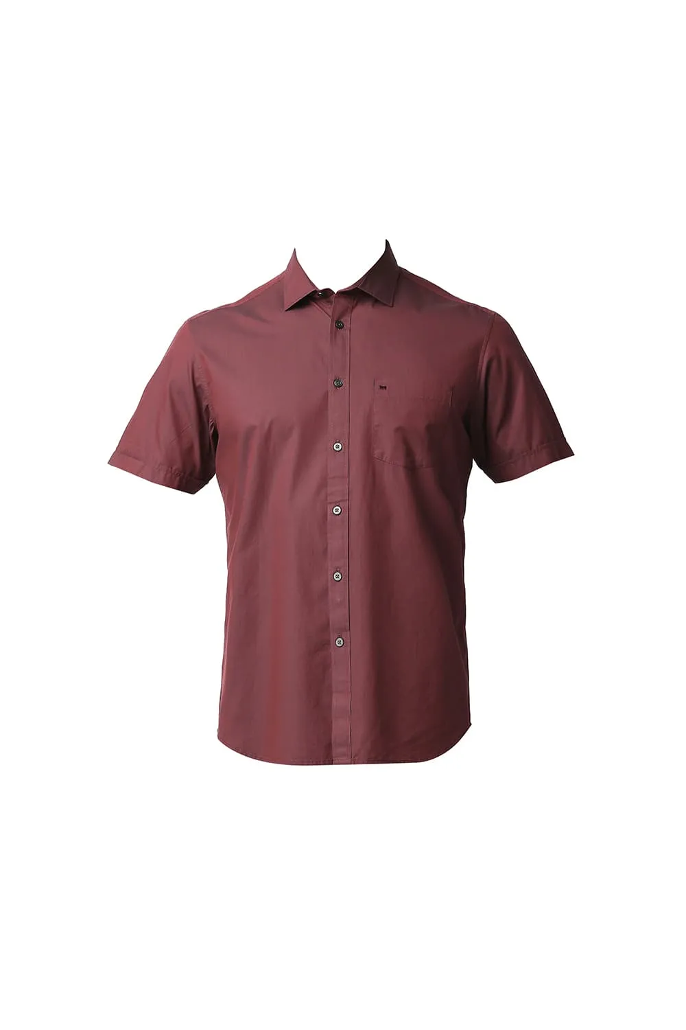 Slim Fit Two Tone Chambray Halfsleeves Shirt