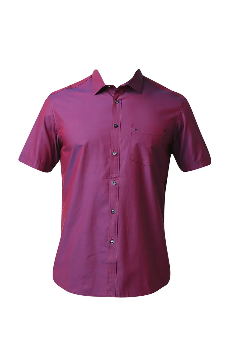 Slim Fit Two Tone Chambray Halfsleeves Shirt