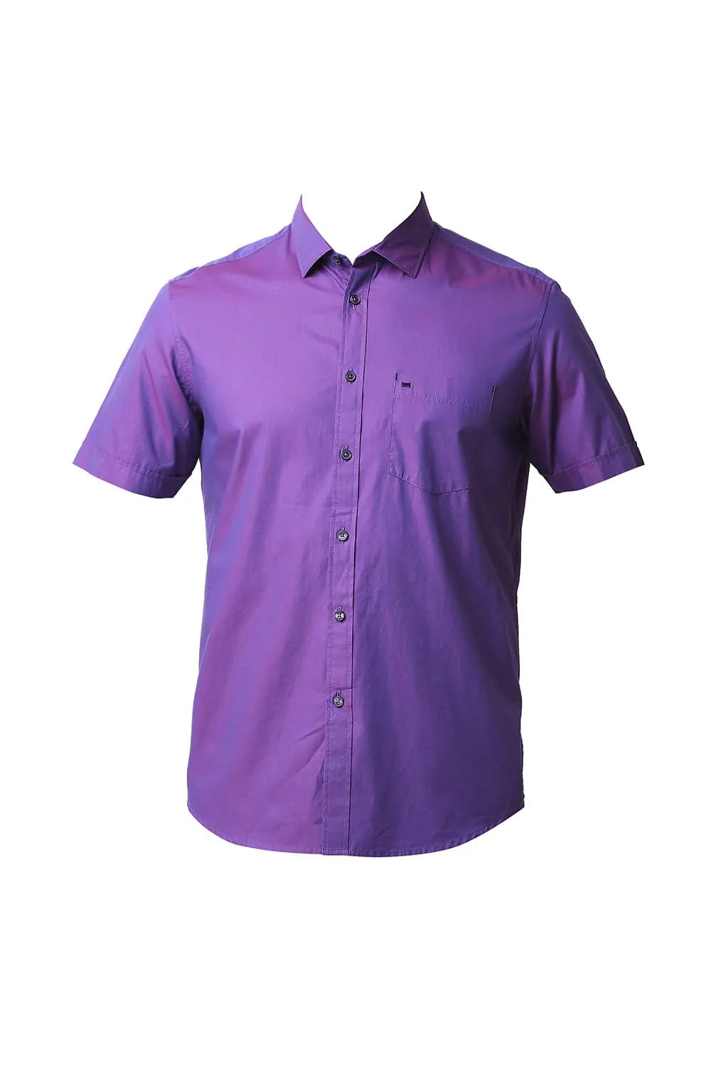 Slim Fit Two Tone Chambray Halfsleeves Shirt