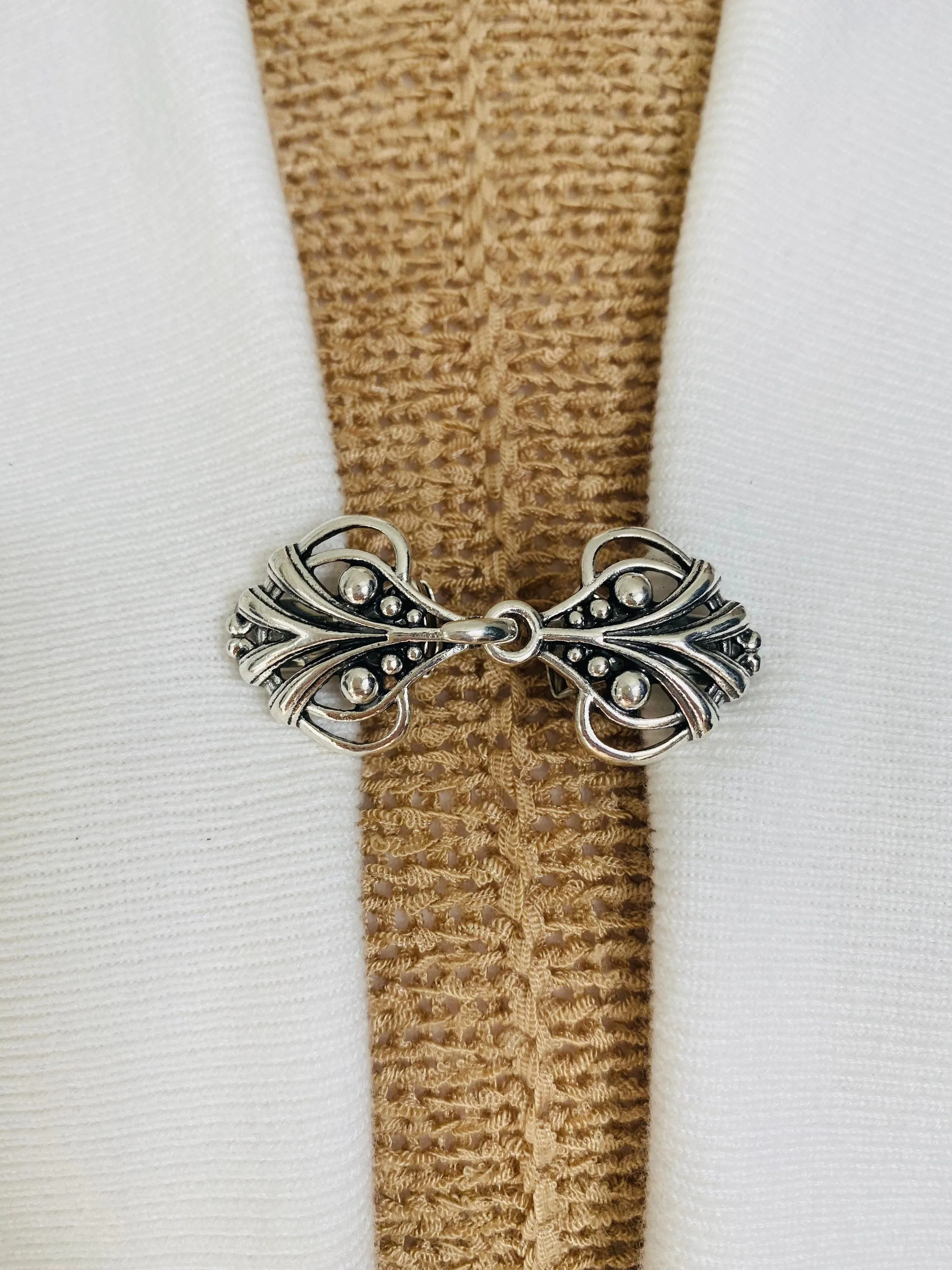Sweater Clips Silver Heart Celtic Cardigan Clip Classic Sweater Clip Cloak Clips Gift for mom Gifts for Her by Fabulici