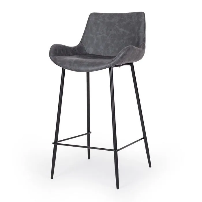 Vintage Barstool PU - Grey