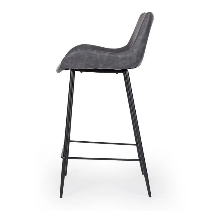 Vintage Barstool PU - Grey