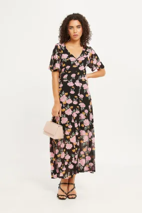 Women Black Printed Maxi Dress