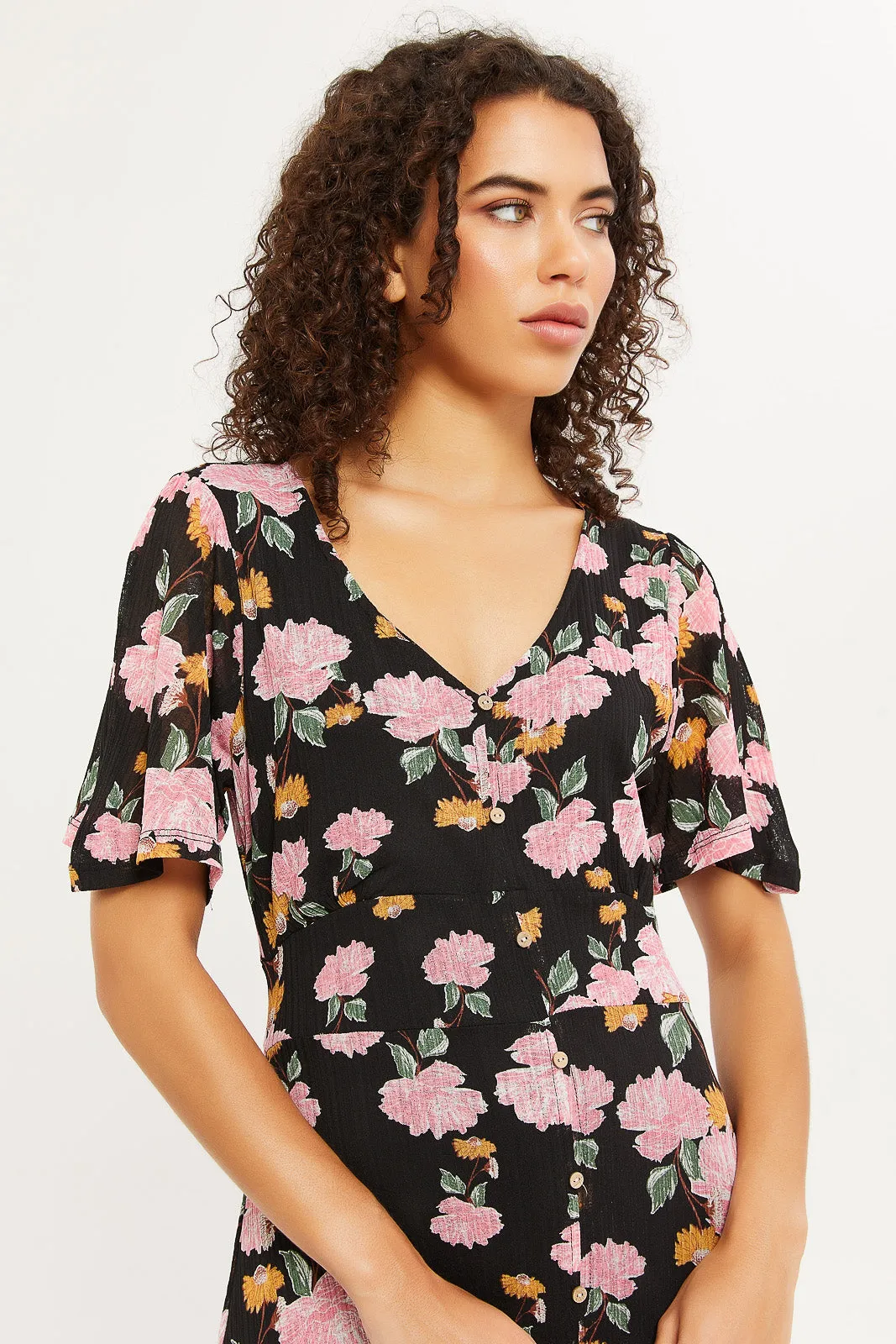 Women Black Printed Maxi Dress