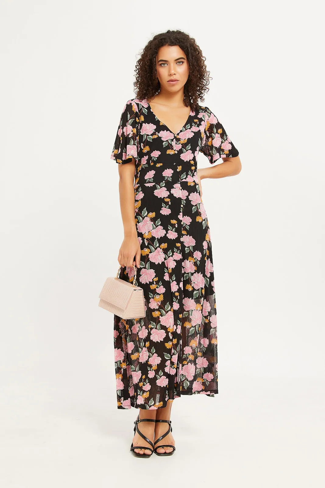 Women Black Printed Maxi Dress