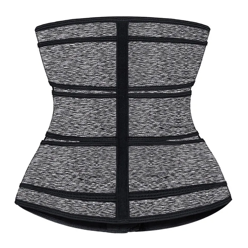 Women's Gray Neoprene Waist Trainer Compression Body Shaper Slimmers