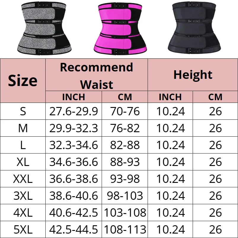 Women's Rose Red Neoprene Waist Trainer Compression Body Shaper Slimmers