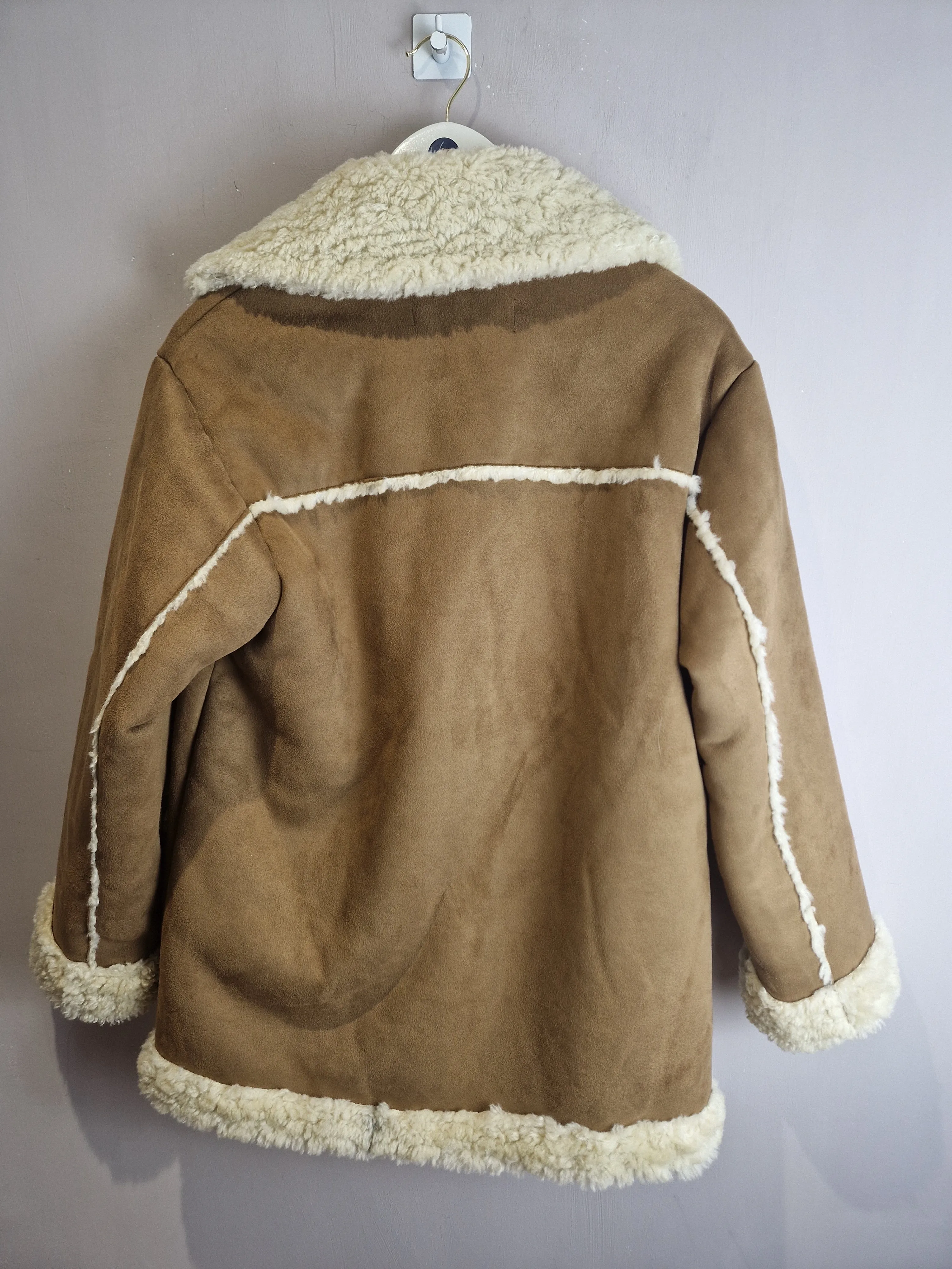 Zara faux sheepskin coat - small